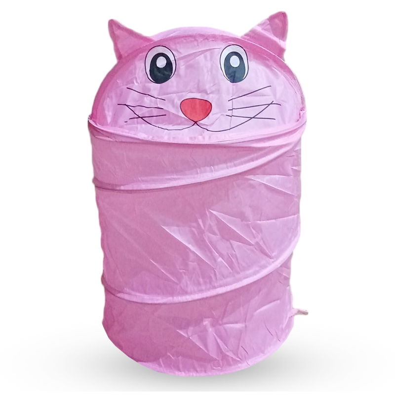 складная_корзина_для_игрушек_розовый_кот