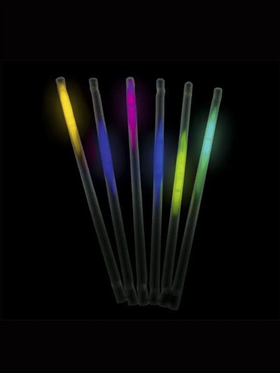 Неоновые трубочки для коктейлей Glow Straws, 6шт