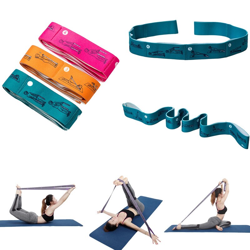Yoga-Stretch-Strap-Elastic-Yoga-Belt-Fitness-Exercise-Gym-Rope-Figure-Waist-Leg-Resistance-Bands