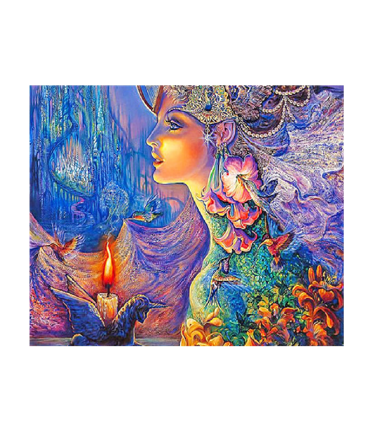 Алмазная мозаика картина стразами Мифическая девушка, 50х65 см