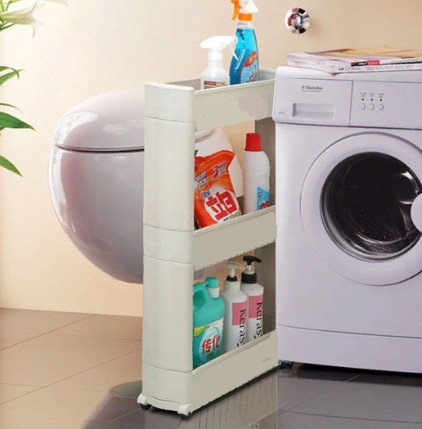 Пластиковая 3-х ярусная стойка с колёсиками Multi-Purpose Rack, 55х17х77 см