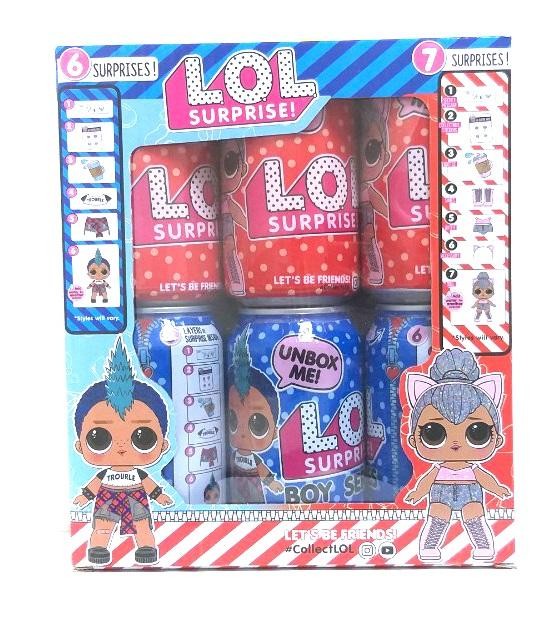 Набор кукол LOL Surprise в баночках cola, 6 шт