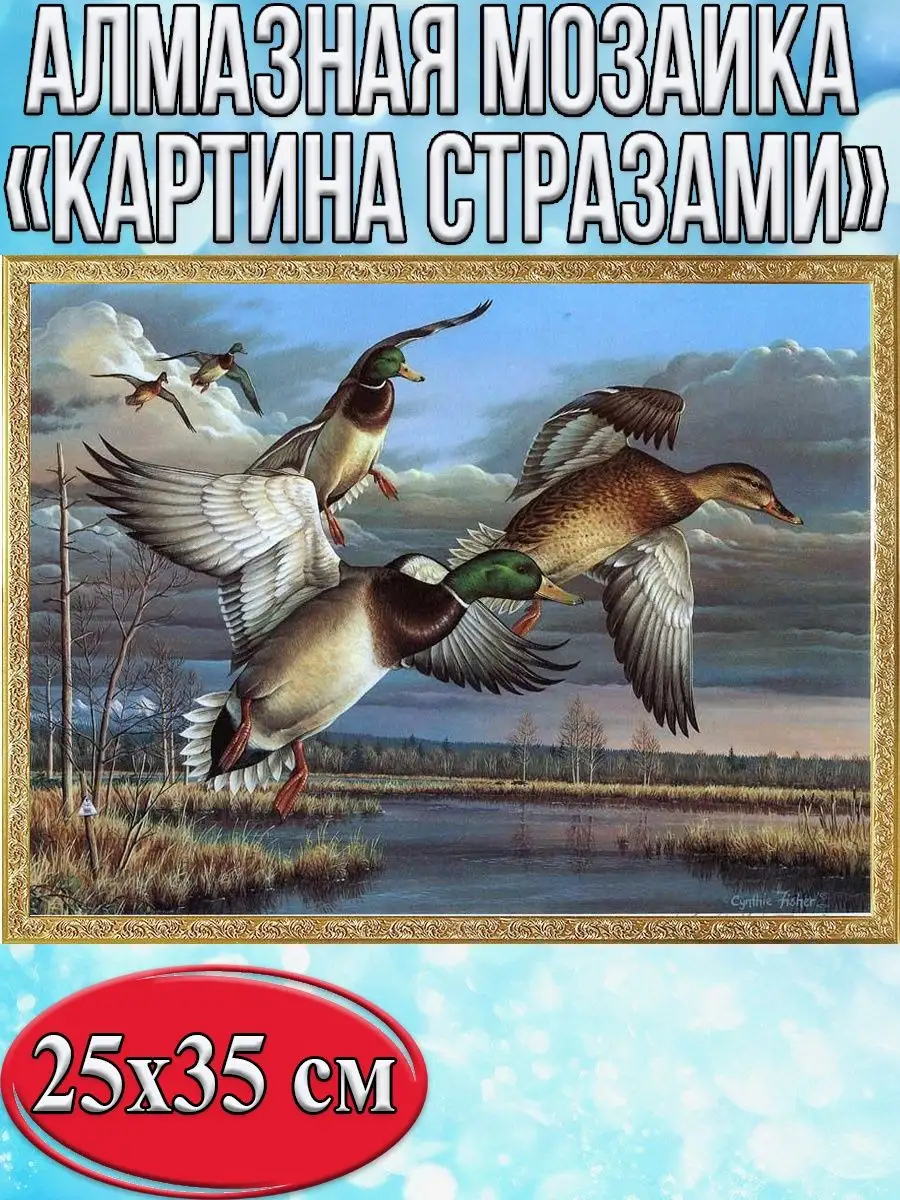 Алмазная мозаика картина стразами Озеро Брайес, 30х40 см