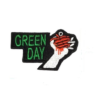 Нашивка на липучке Green Day, 9х6 см