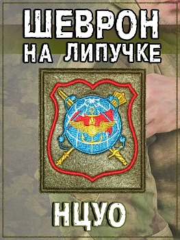 Шеврон - нашивка на липучке НЦУО, 8х10 см