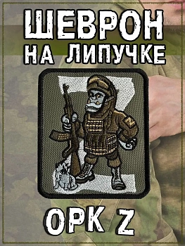 Нашивка на липучке Орк Z, 8х10 см