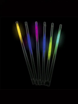 Неоновые трубочки для коктейлей Glow Straws, 6шт