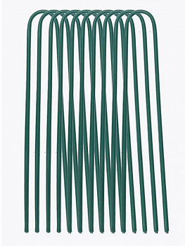 Скоба U-образная зелёная металлическая 15х3 см, 10 шт