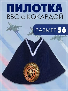 Синяя Пилотка ВВС с белым кантом