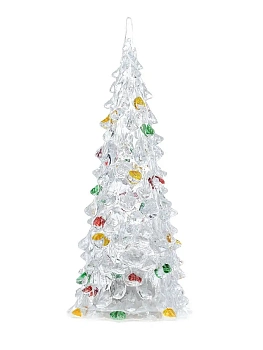 Светящаяся светодиодная ёлочка с шишками Marry Christmas 16 см.