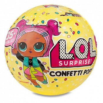 00011022 Кукла в шаре LOL Surprise Confetti Pop, 10 см