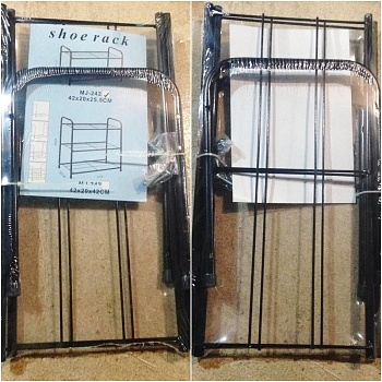 Двухъярусная этажерка для обуви Shoe Rack, 42х20х25 см