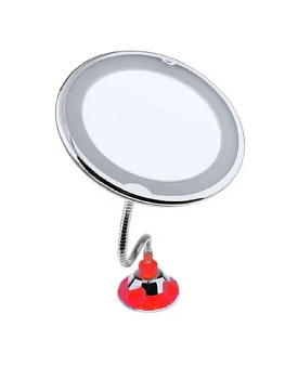 00021661 Косметическое зеркало на вакуумной присоске и подсветкой My Fold Jin Ge Mirror