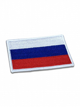 00039709 Шеврон - нашивка термоклеевая Флаг России, 7х5.5 см