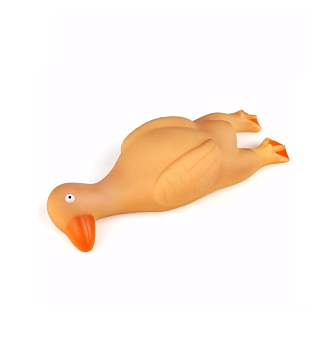 Виниловая игрушка-пищалка для собак Утка, 16 см