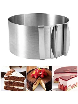 Раздвижное кольцо для выпечки Cake Ring, 16-30 см