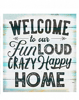 Алмазная мозаика картина стразами Welcome, 15х20 см