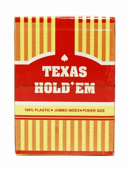 00029747 Пластиковые покерные карты Texas Holdem, 54 л