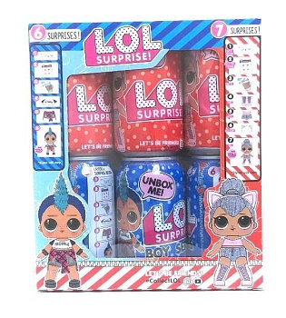 Набор кукол LOL Surprise в баночках cola, 6 шт