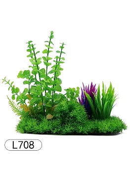 00038906 Искусственное аквариумное растение Островок, 25х26 см