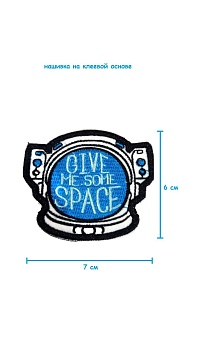 Шеврон - нашивка термоклеевая Space, 7х6 см